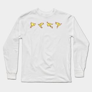 Tsuru origami pink rose pattern Long Sleeve T-Shirt